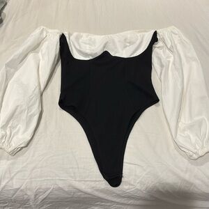 Adika Black & White (on or off shoulder) bodysuit